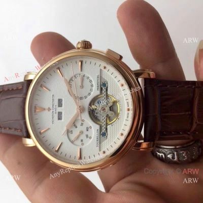 Fake Vacheron Constantin Flying Tourbillon Rose Gold Mens Watch